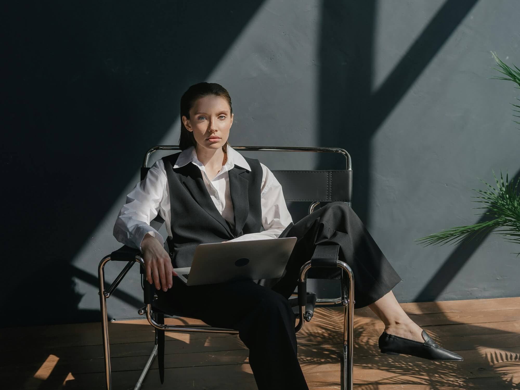 Girl sitting in chair